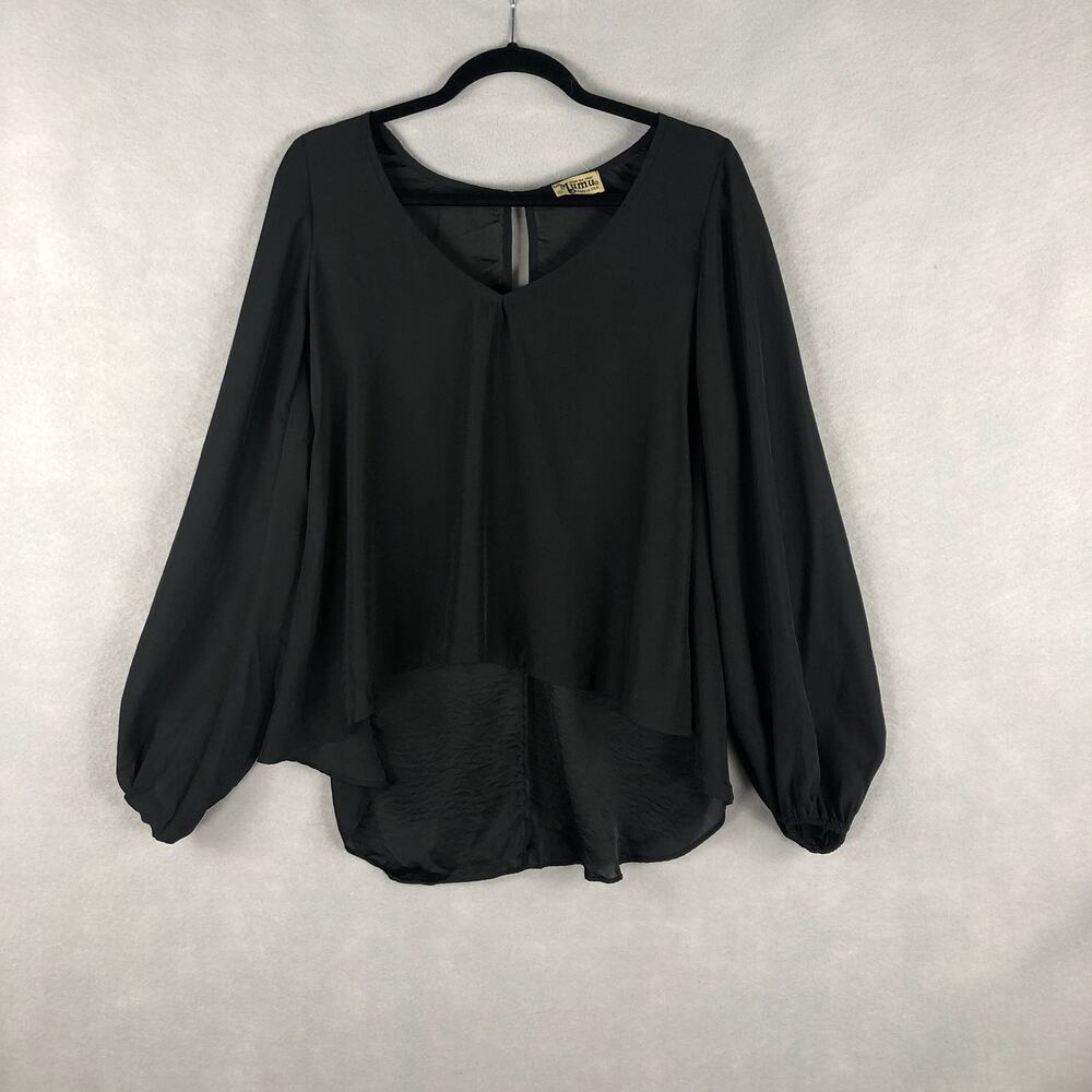 Show Me Your Mumu Top Women's Size Small Oversized Basic Black